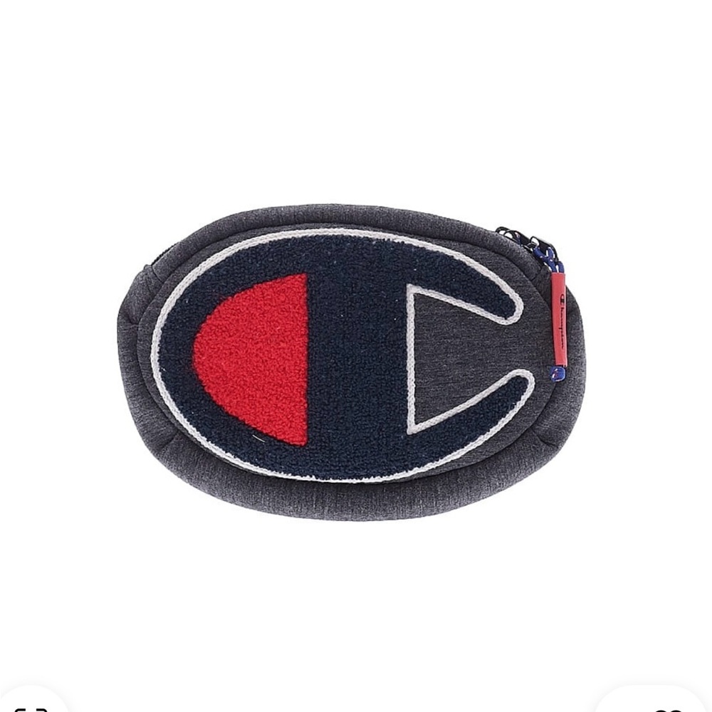 Champion Dark Gray and Red Logo Belt Bag